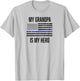My Grandpa is My Hero Thin Blue Line cop police T-Shirt - T-Shirt | Ash