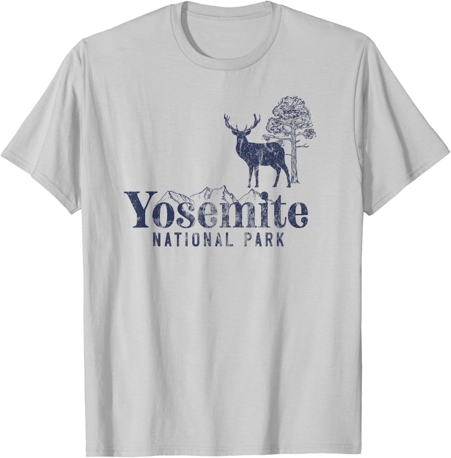 Yosemite National Park Retro Style Vintage - California T-Shirt - T-Shirt | Ash