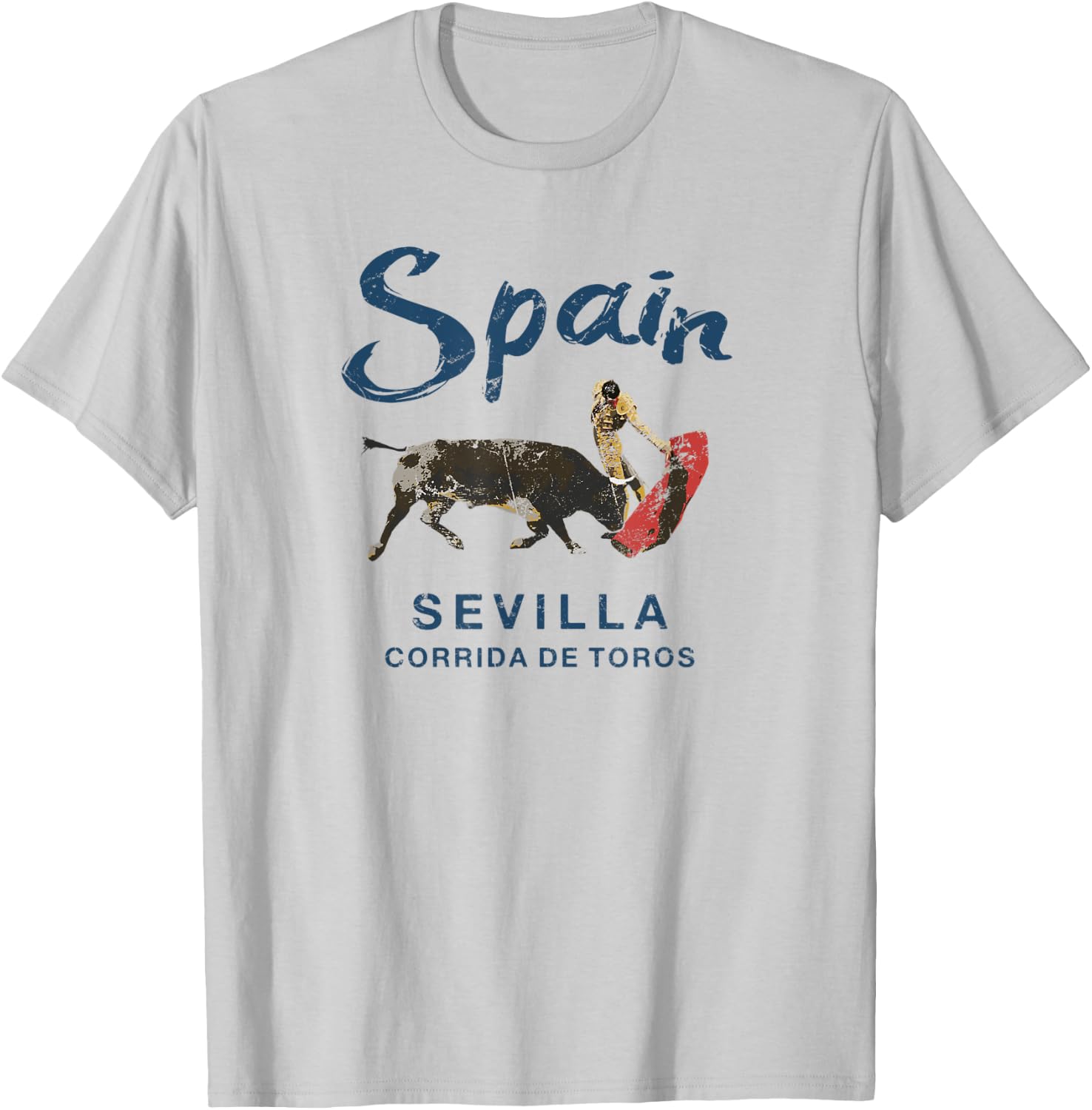 Seville Spain Bullfighting Vintage T-Shirt - T-Shirt | Ash