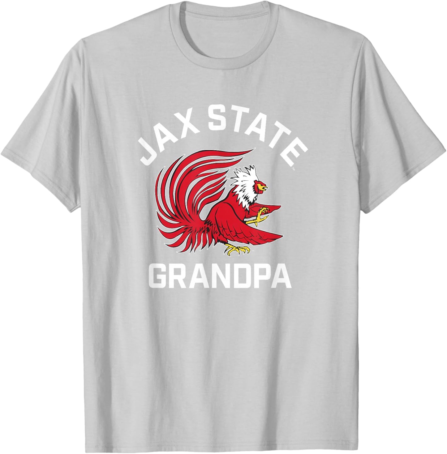 Jacksonville State University JSU Gamecocks Arched Grandpa T-Shirt - T-Shirt | Ash