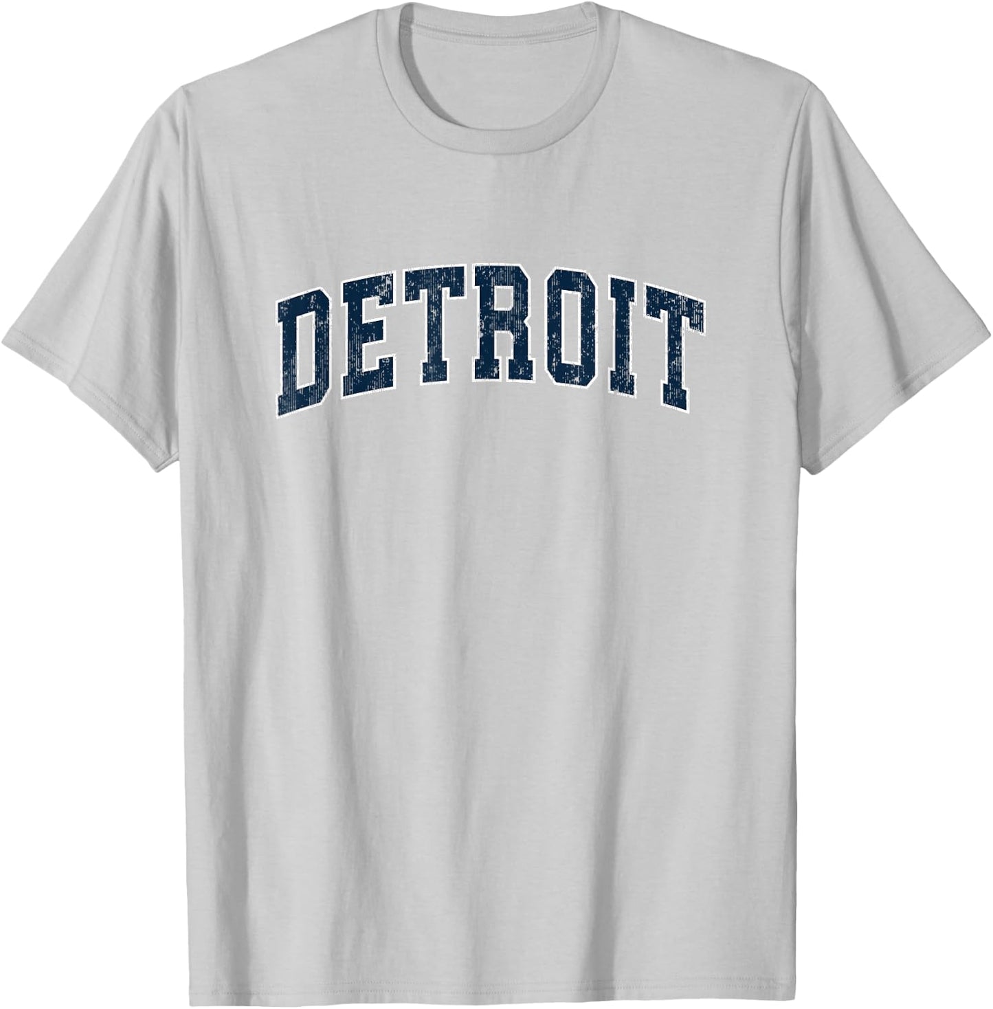 Detroit Michigan MI Vintage Sports Design Navy Design T-Shirt - T-Shirt | Ash