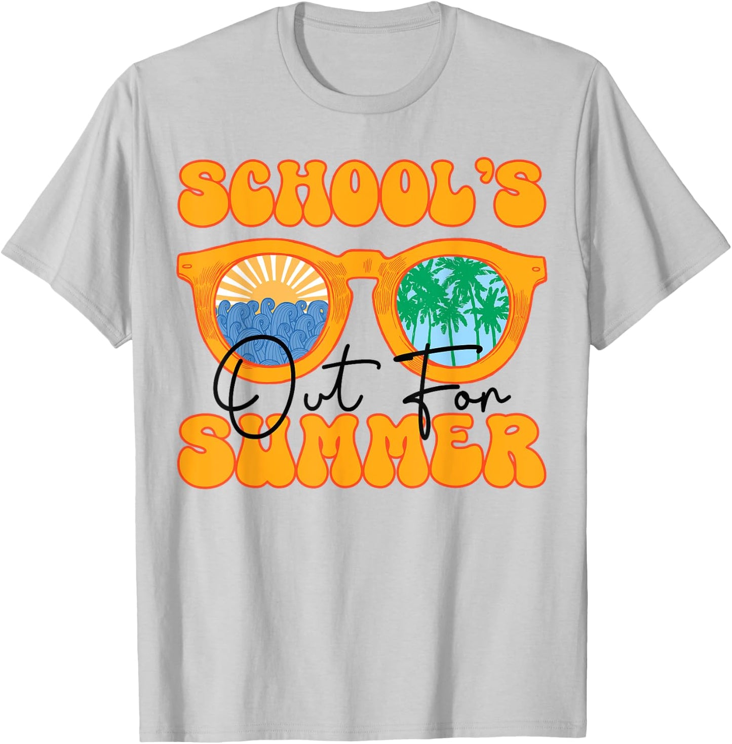 Schools Out For Summer Last Day Of School Kids Toddler Girls T-Shirt - T-Shirt | Ash