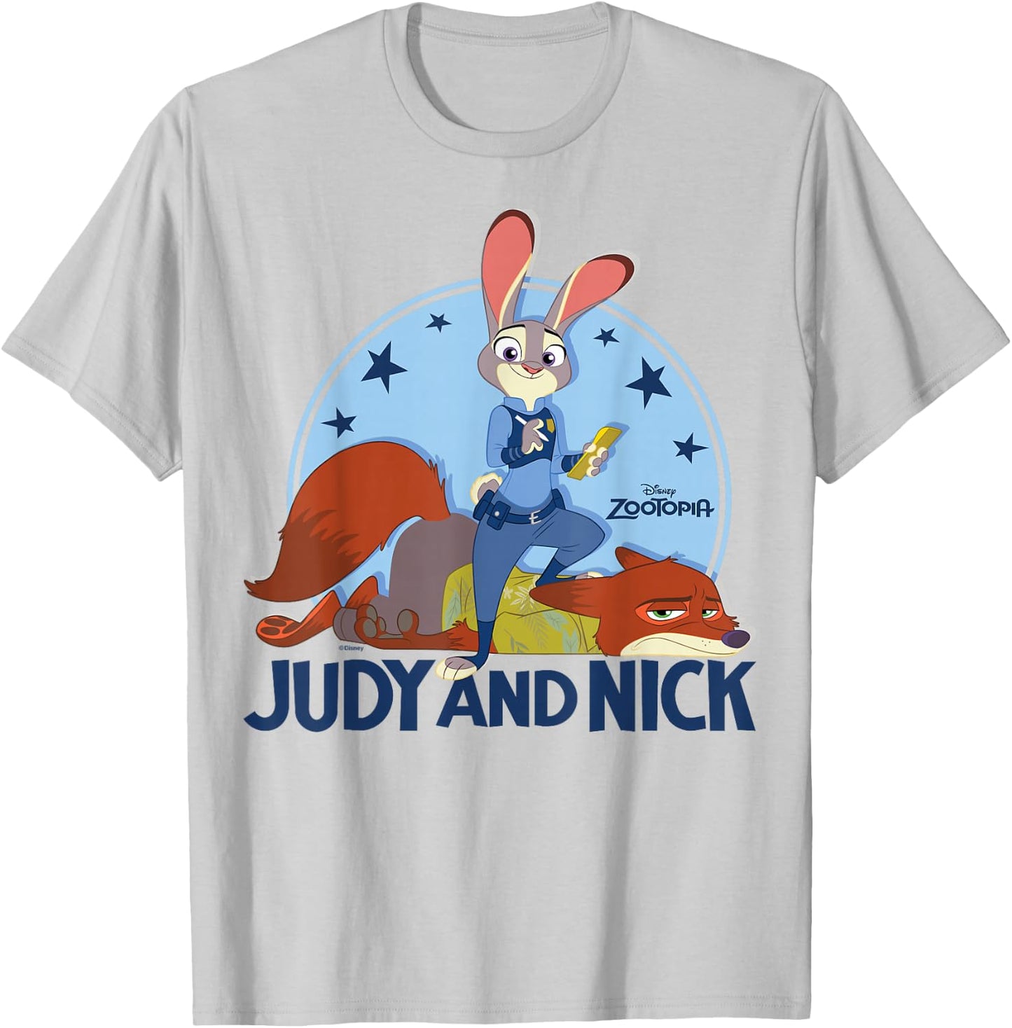 Zootopia - Judy And Nick Stars T-Shirt - T-Shirt | Ash