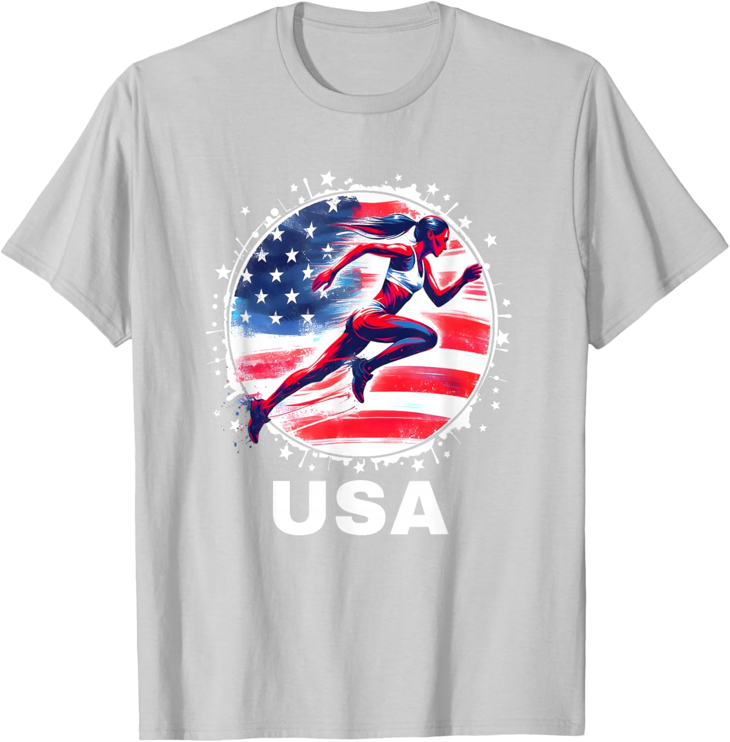 Track and Field USA Men Women Kids Track Apparel USA T-Shirt - T-Shirt | Ash