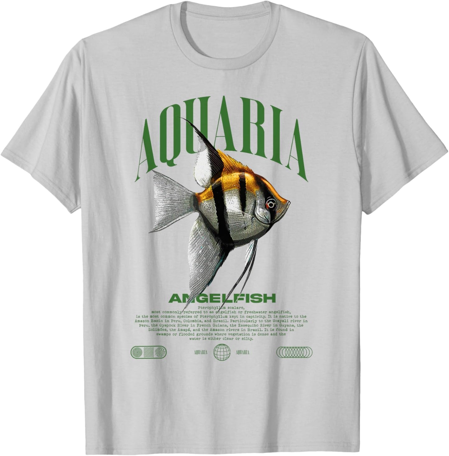 Angelfish Cichlid Fish Keeper Modern Streetwear T-Shirt - T-Shirt | Ash
