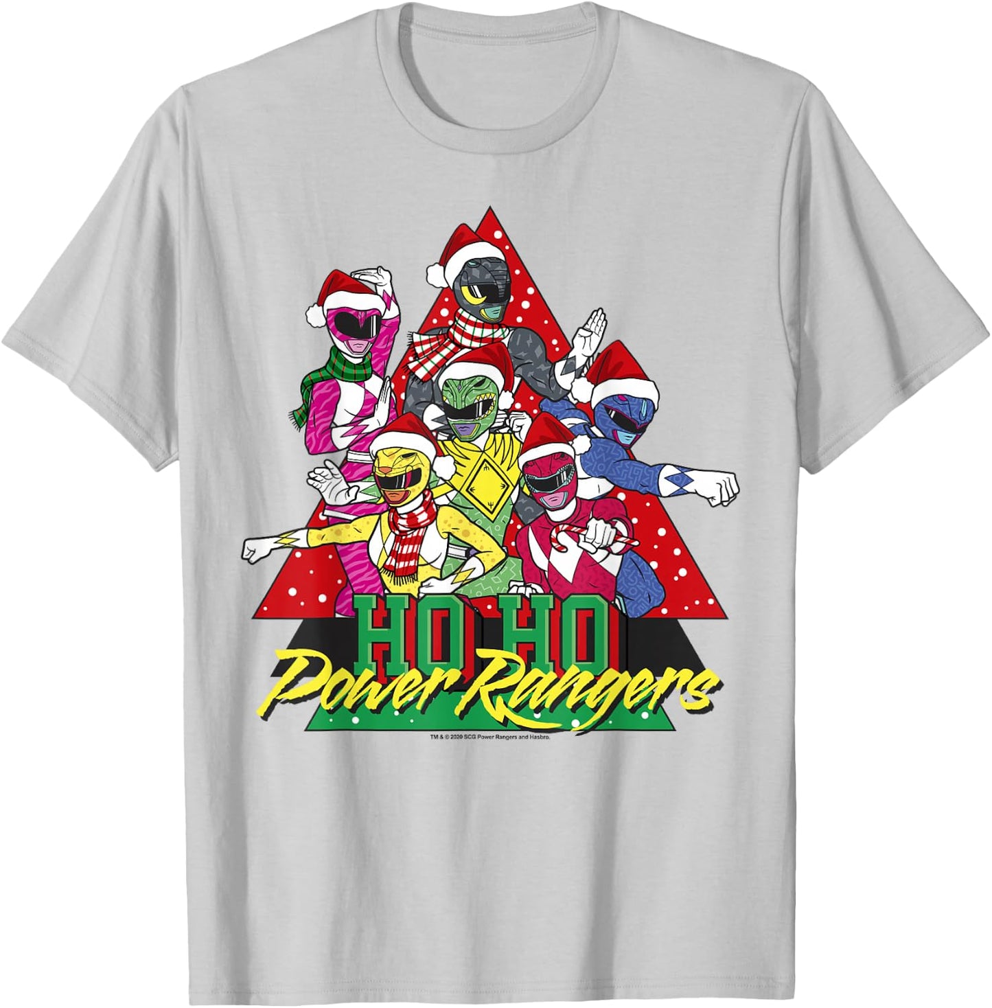 Power Rangers Power Rangers Christmas Ho Ho T-Shirt - T-Shirt | Ash