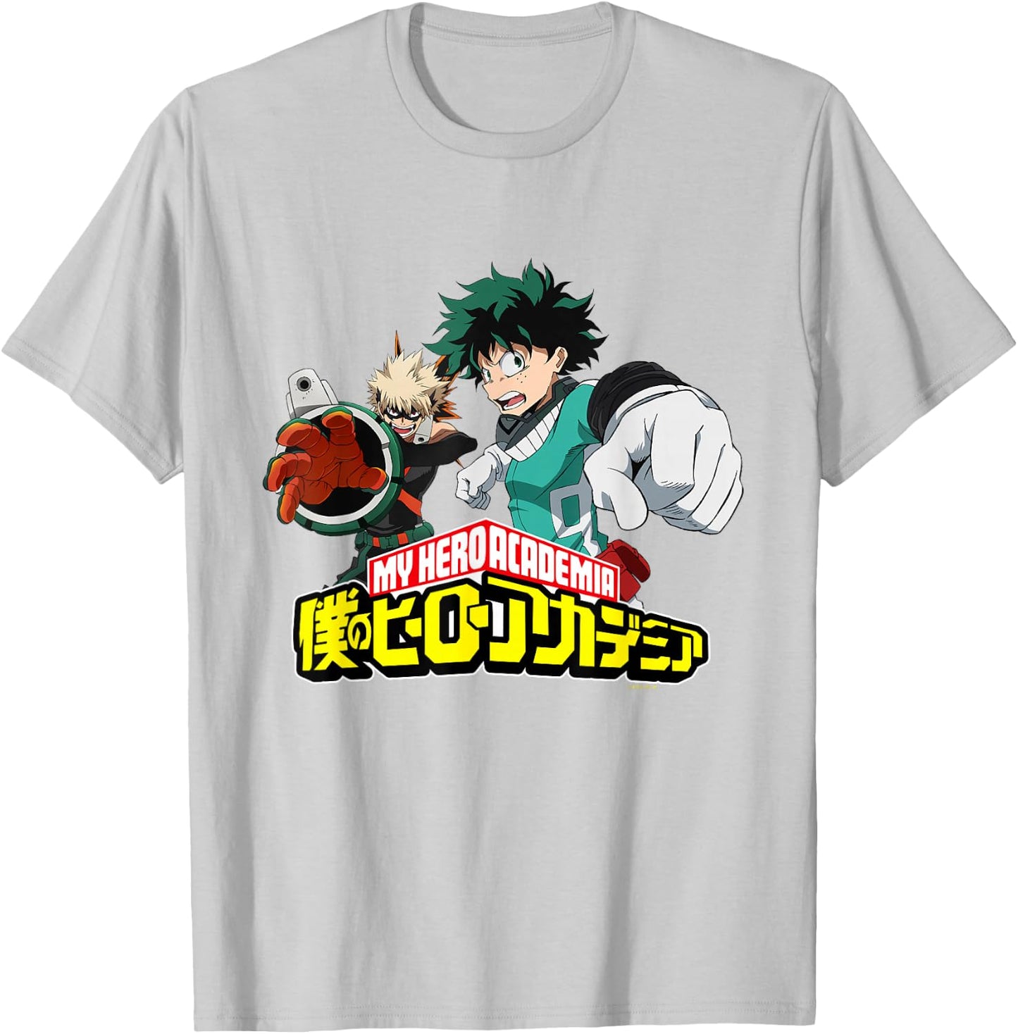 My Hero Academia Bakugo and Midoriya Fight Pose Anime T-Shirt - T-Shirt | Ash