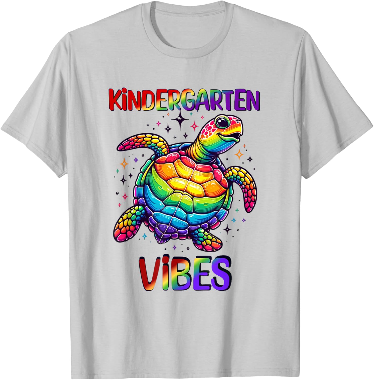 Kindergarten Vibes Sea Turtle Boys Girls Teacher School T-Shirt - T-Shirt | Ash