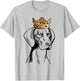German Shorthaired Pointer Dog Wearing Crown T-Shirt - T-Shirt | Ash