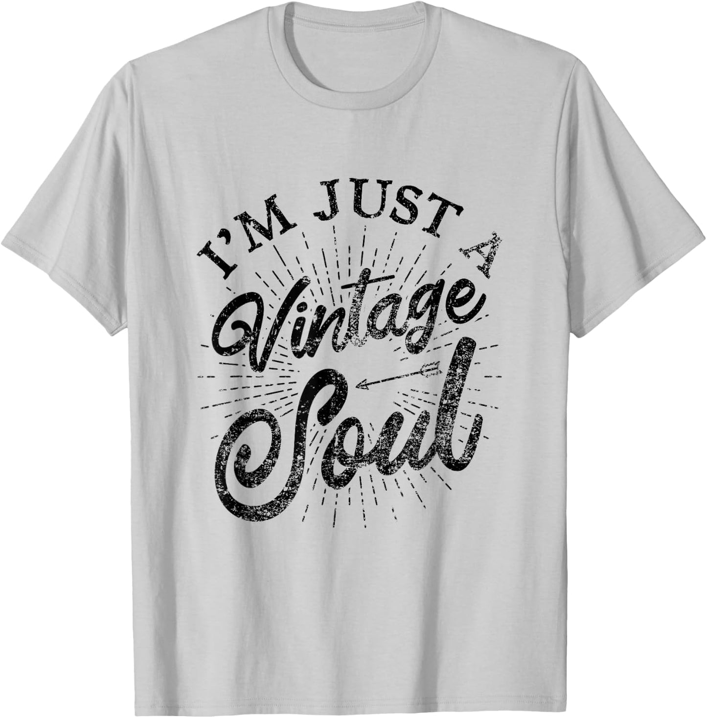 I'm Just A Vintage Soul Retro Boho Hippie T-Shirt - T-Shirt | Ash