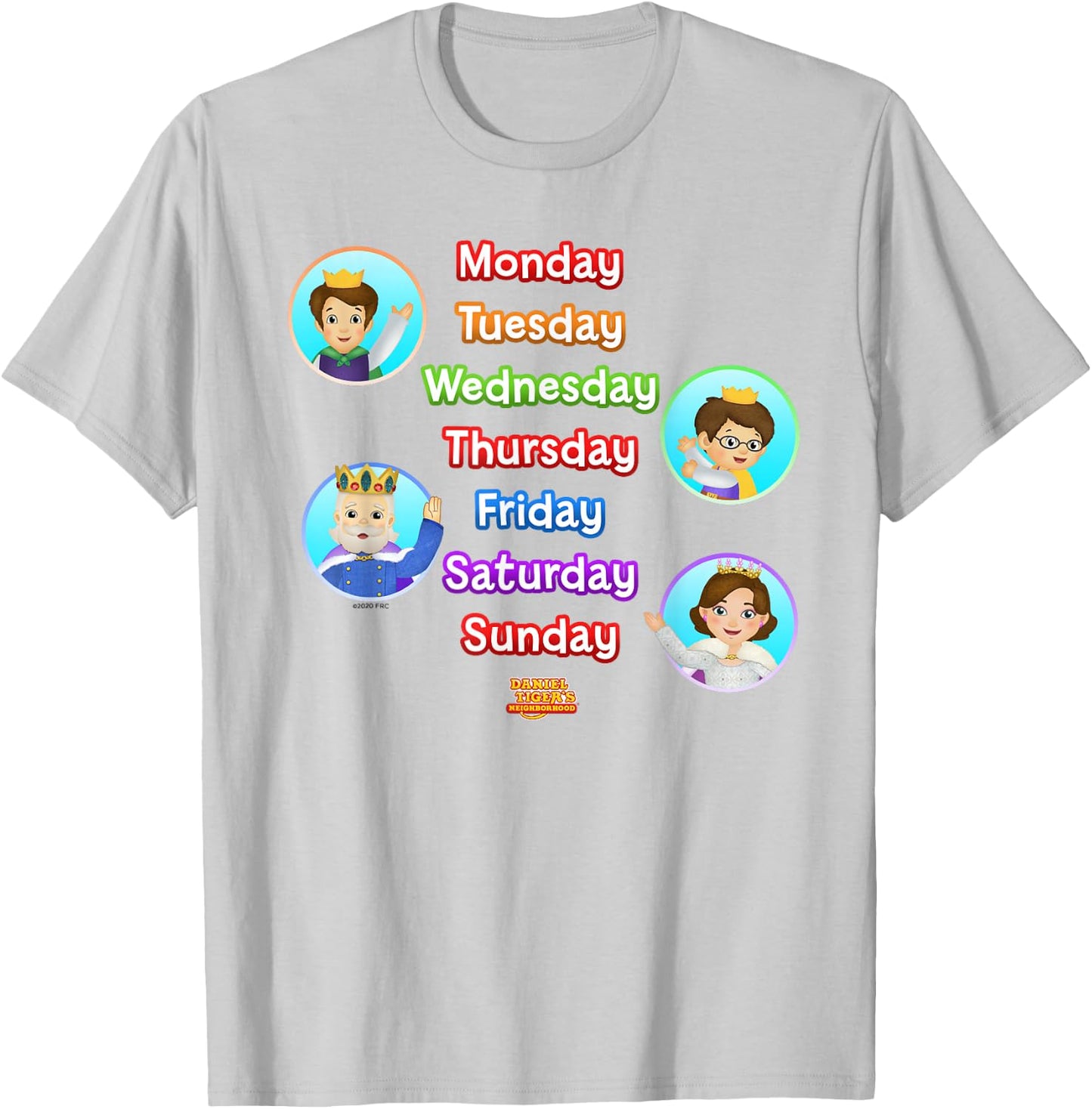 Daniel Tiger's Neighborhood: Royal Days of the Week T-Shirt - T-Shirt | Ash