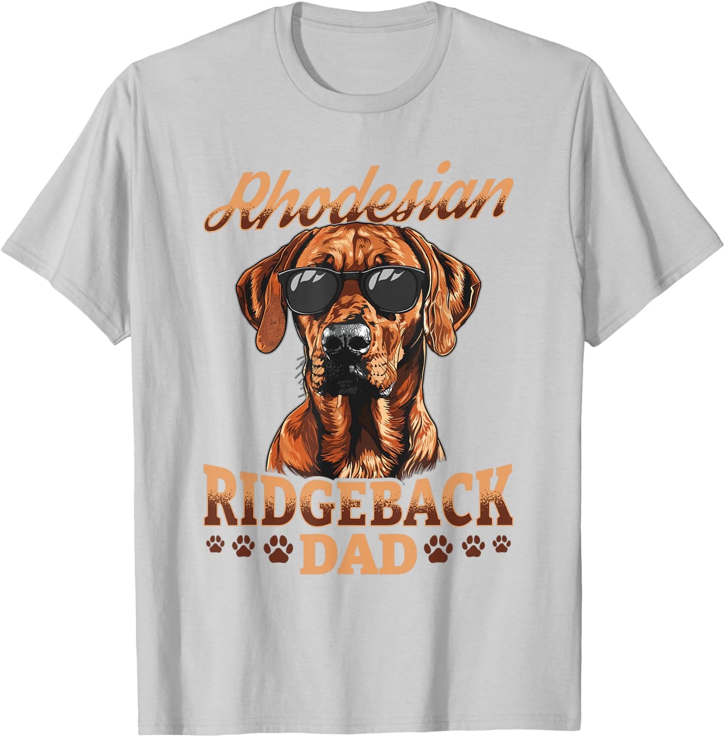Rhodesian Ridgeback Dog Breed Rhodesian Ridgeback Dad T-Shirt - T-Shirt | Ash