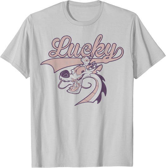 Disney Mulan Mushu and CRI-Kee Lucky Portrait T-Shirt - T-Shirt | Ash
