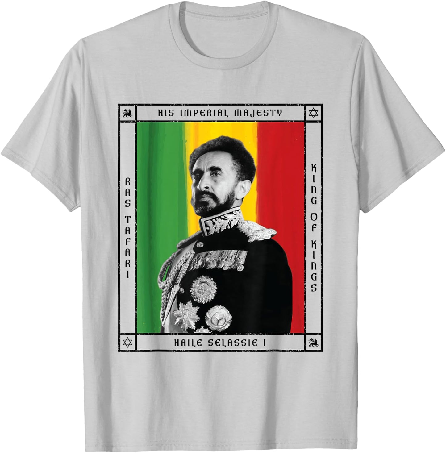 His Imperial Majesty Haile Selassie I T-Shirt - T-Shirt | Ash
