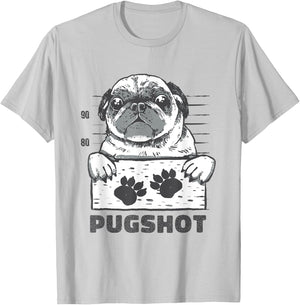 Pugshot - Pug T-Shirt - T-Shirt | Ash