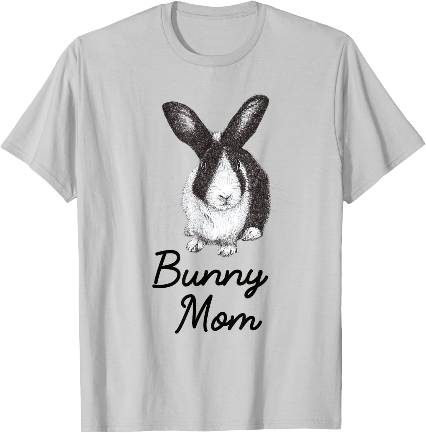 Dutch Bunny Rabbit Mom Drawing T-Shirt - T-Shirt | Ash