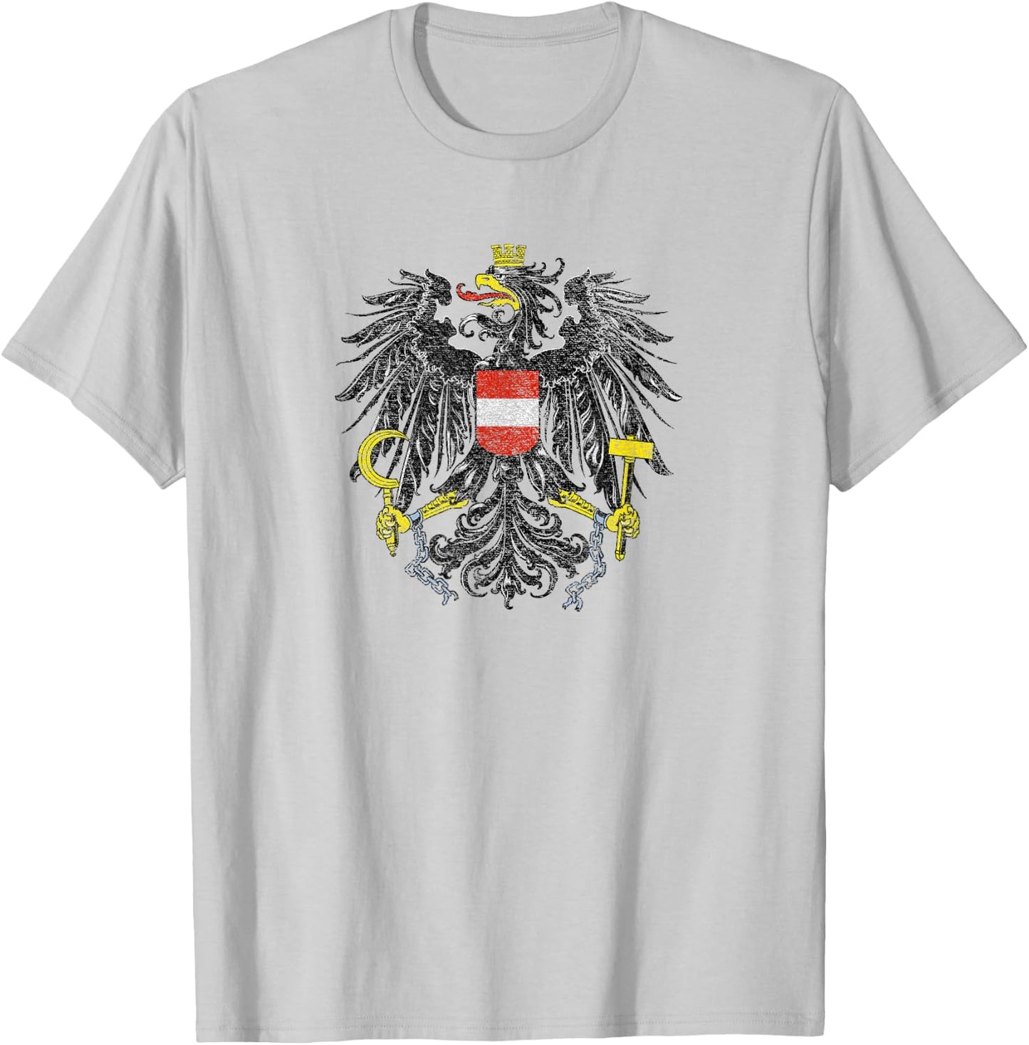 Austria Coat of Arms Flag Bundesadler Eagle Vienna Salzburg T-Shirt - T-Shirt | Ash