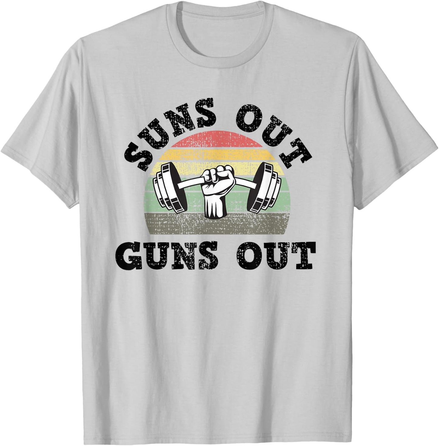 Sun's out Guns out T-Shirt - T-Shirt | Ash