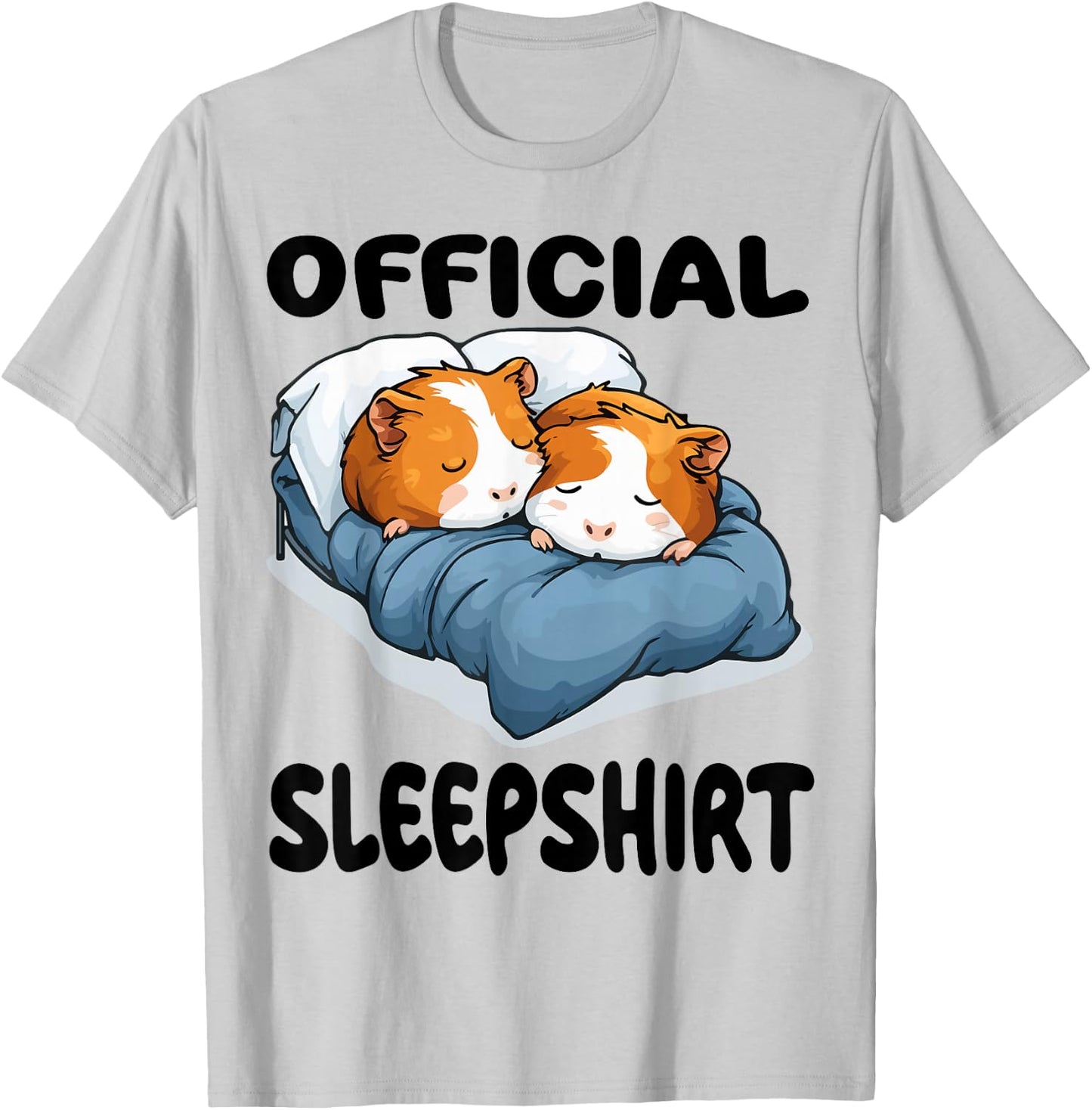 Guinea Pig Official Sleepshirt Pajamas Nightgown T-Shirt - T-Shirt | Ash