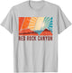 Retro Red Rock Canyon Nevada Souvenir Graphic Themed Print T-Shirt - T-Shirt | Ash