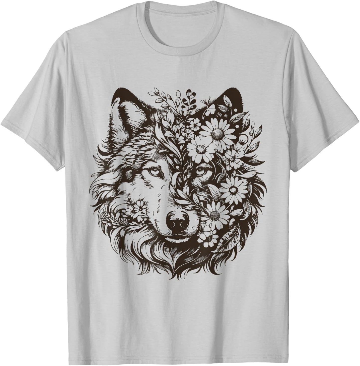 Therian Alpha Wolf Grunge Aesthetic T-Shirt - T-Shirt | Ash