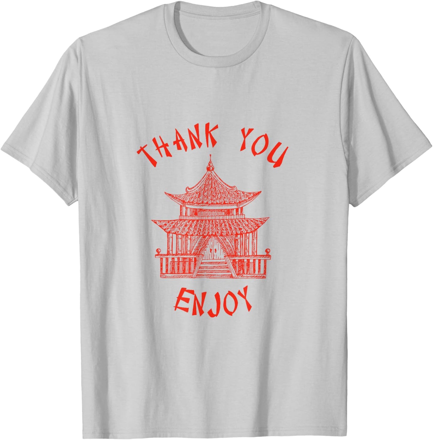 Chinese Take Out Container Traditional Fortune Cookie Fun T-Shirt - T-Shirt | Ash