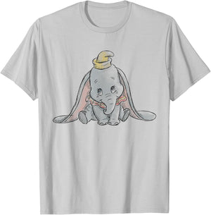 Disney Classic Dumbo Baby Elephant T-Shirt - T-Shirt | Ash