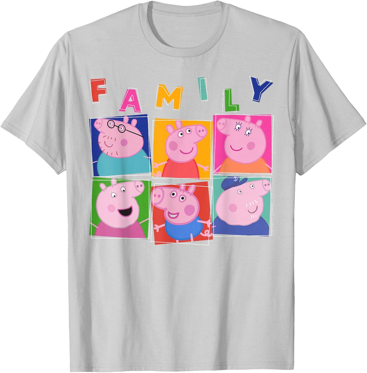 Peppa Pig Family Box Up T-Shirt - T-Shirt | Ash