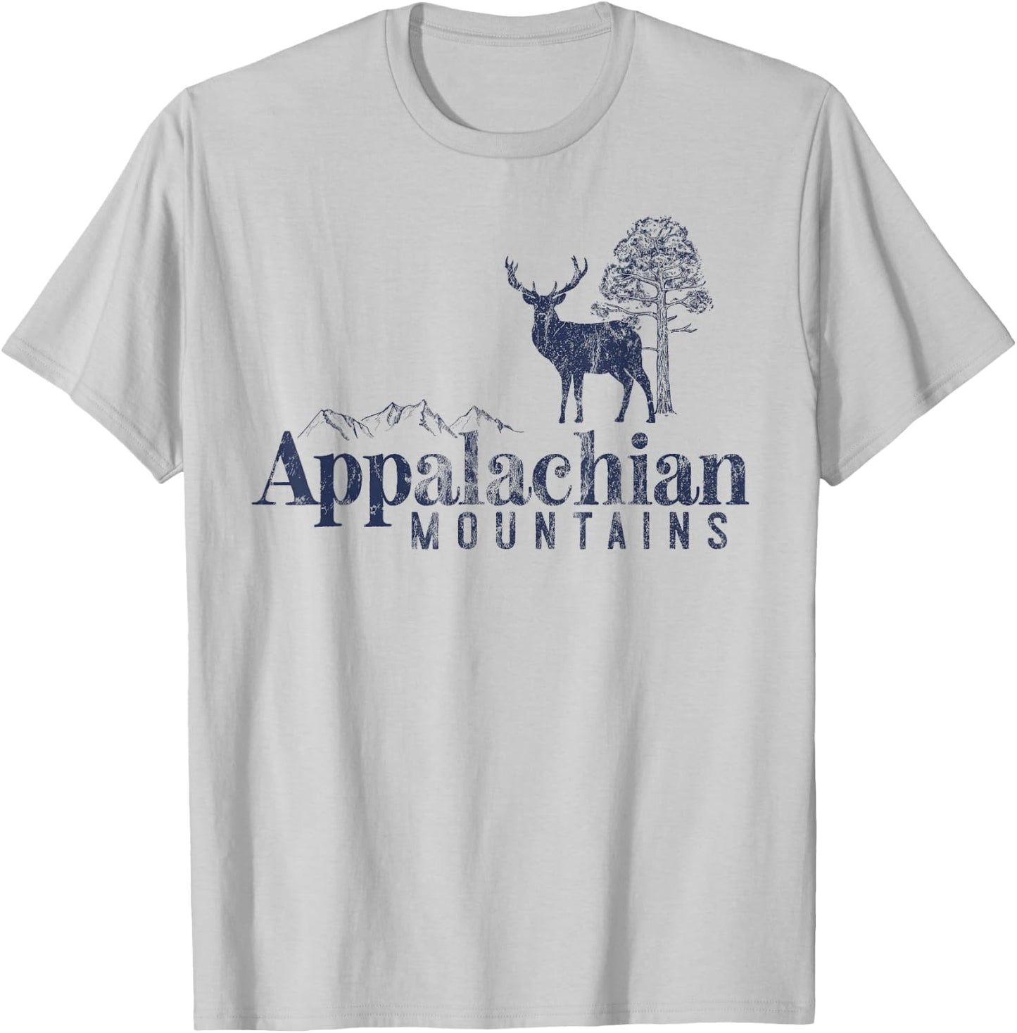 Appalachian Mountains Vintage Retro Style Men Women Outdoors T-Shirt - T-Shirt | Ash