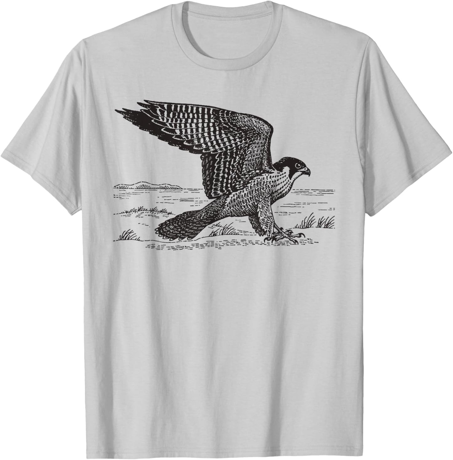 Peregrine Falcon Ornithology Hawk Gift T-Shirt - T-Shirt | Ash