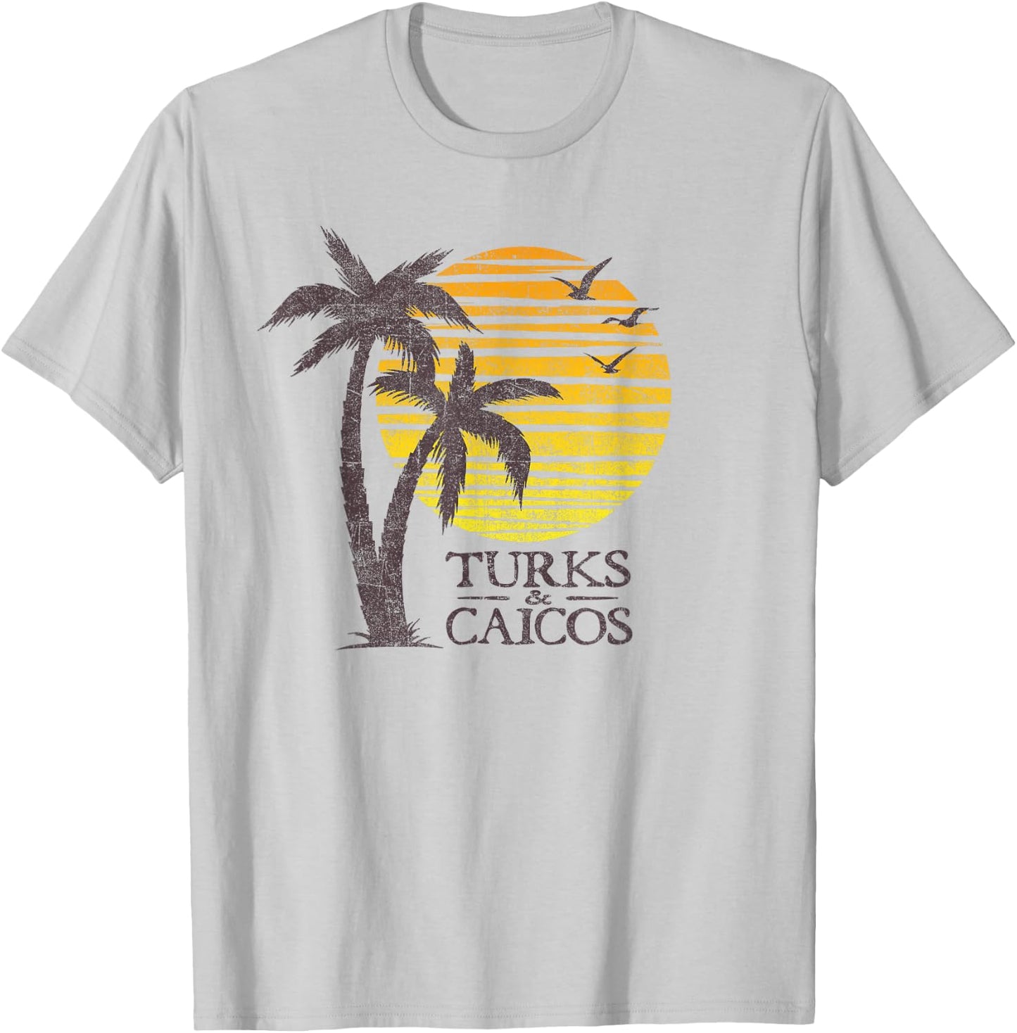 Turks and Caicos Islands Sunset Beach Vacation Souvenir T-Shirt - T-Shirt | Ash