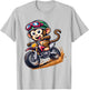 Cute Monkey Riding Dirt Bike Motocross Kids Boys Dirtbike T-Shirt - T-Shirt | Ash