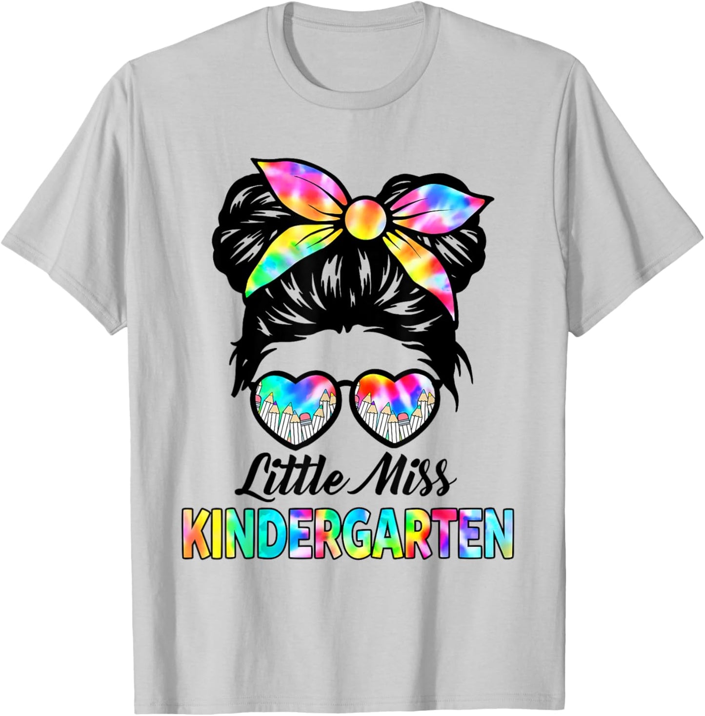 Little Miss KINDERGARTEN First Day Back To School Girls Kids T-Shirt - T-Shirt | Ash