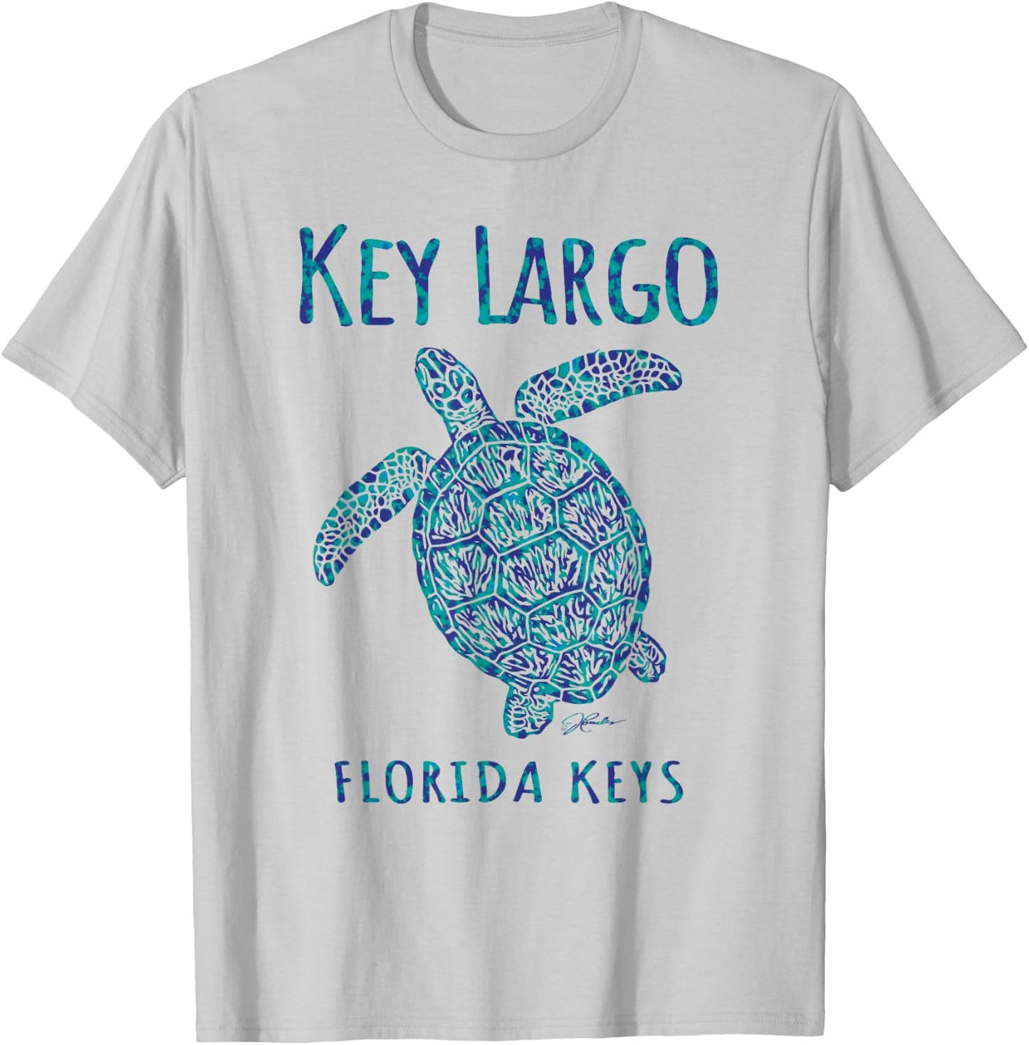JCombs: Key Largo, FL, Sea Turtle, Beach Men Women Kids T-Shirt - T-Shirt | Ash