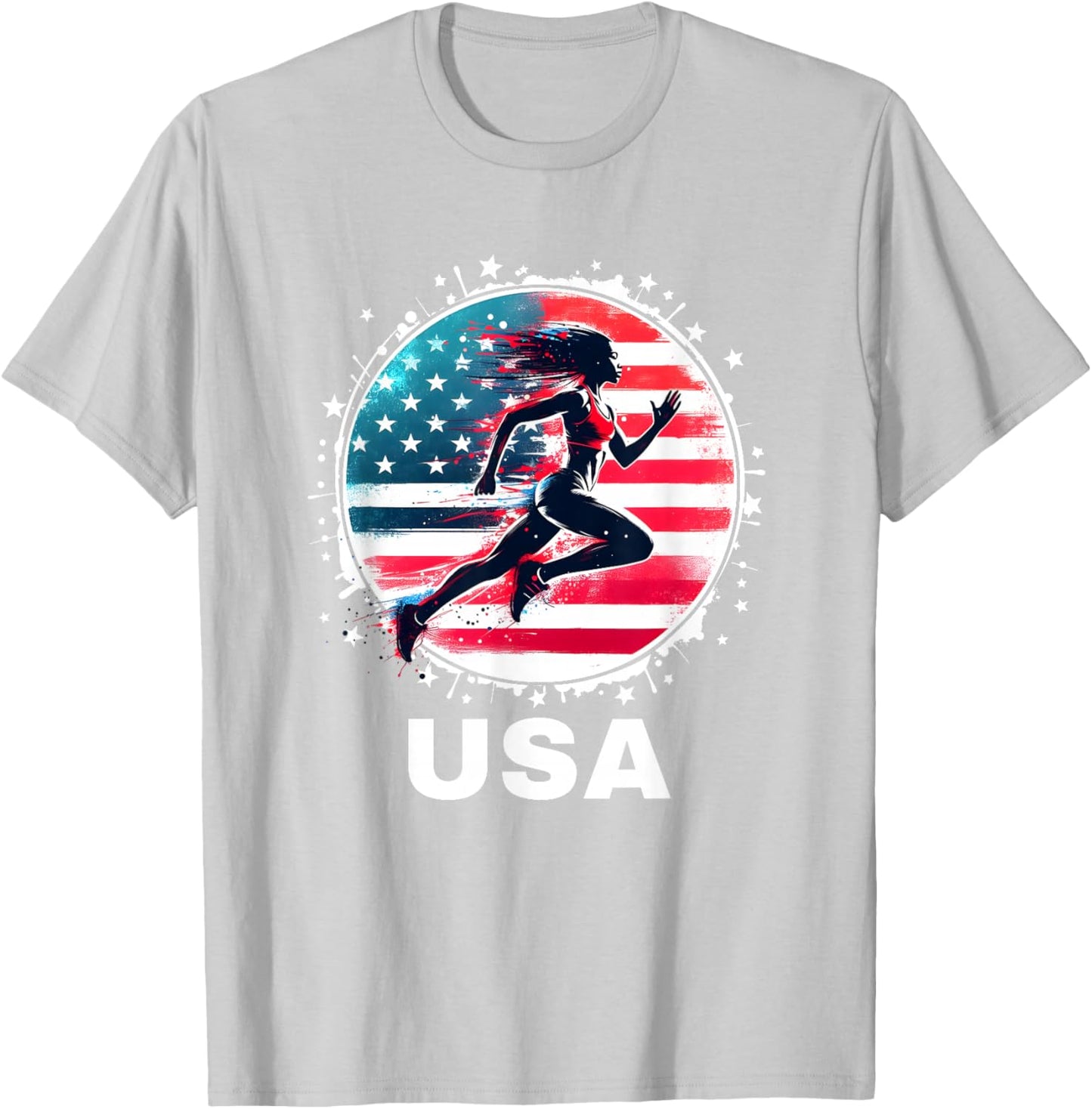 Track and Field USA Women Track and Field USA Team T-Shirt - T-Shirt | Ash
