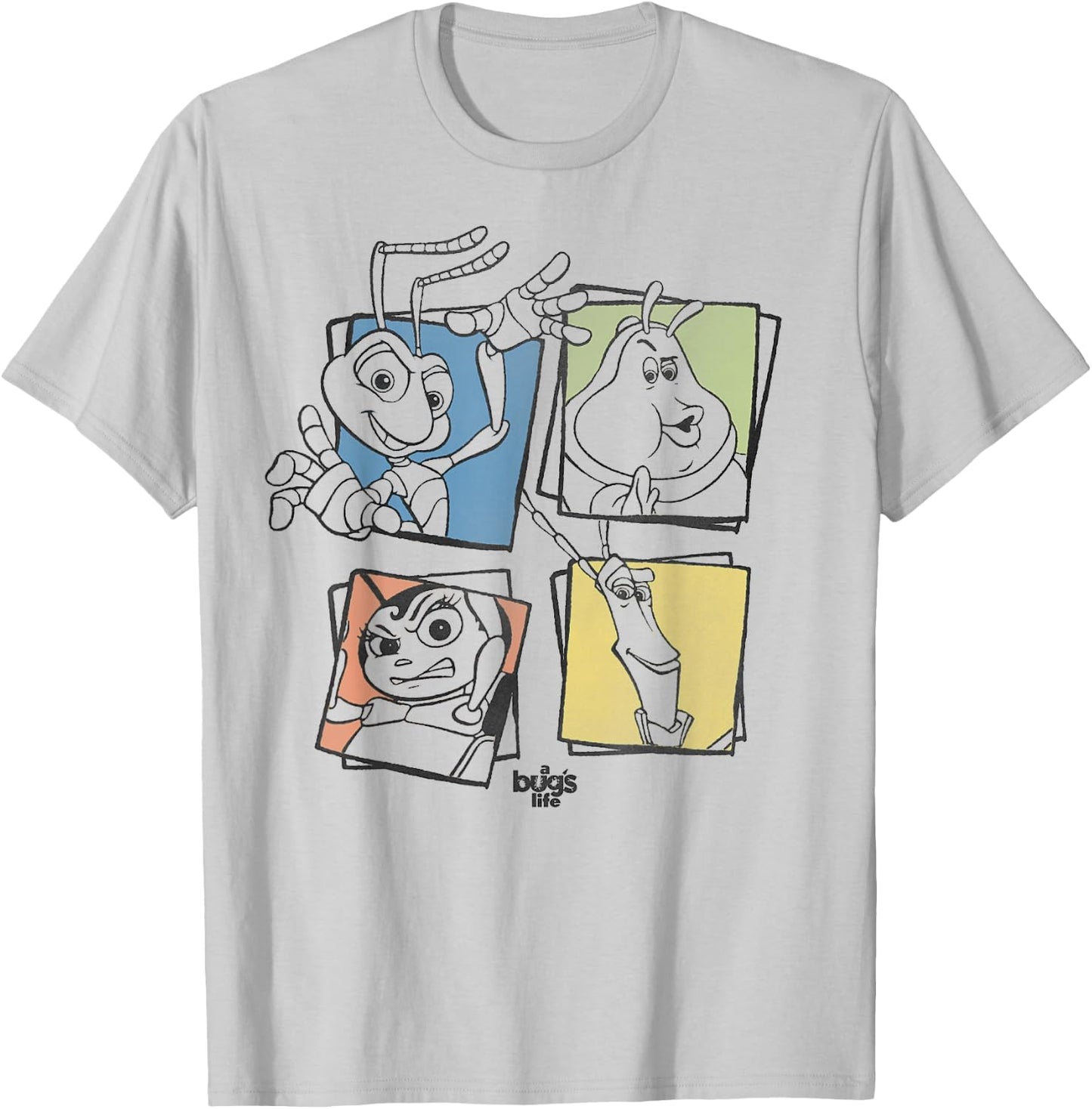 Disney Pixar A Bug's Life Group Shot Box Up T-Shirt - T-Shirt | Ash