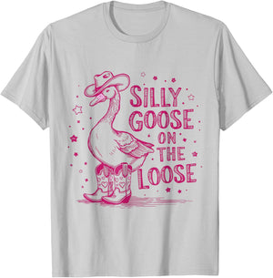 Vintage Silly Goose On The Loose T-Shirt - T-Shirt | Ash