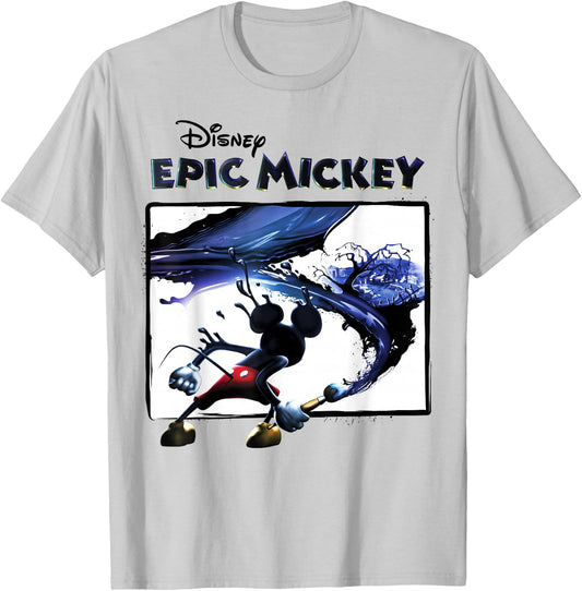 Disney Epic Mickey Painting Portrait T-Shirt - T-Shirt | Ash