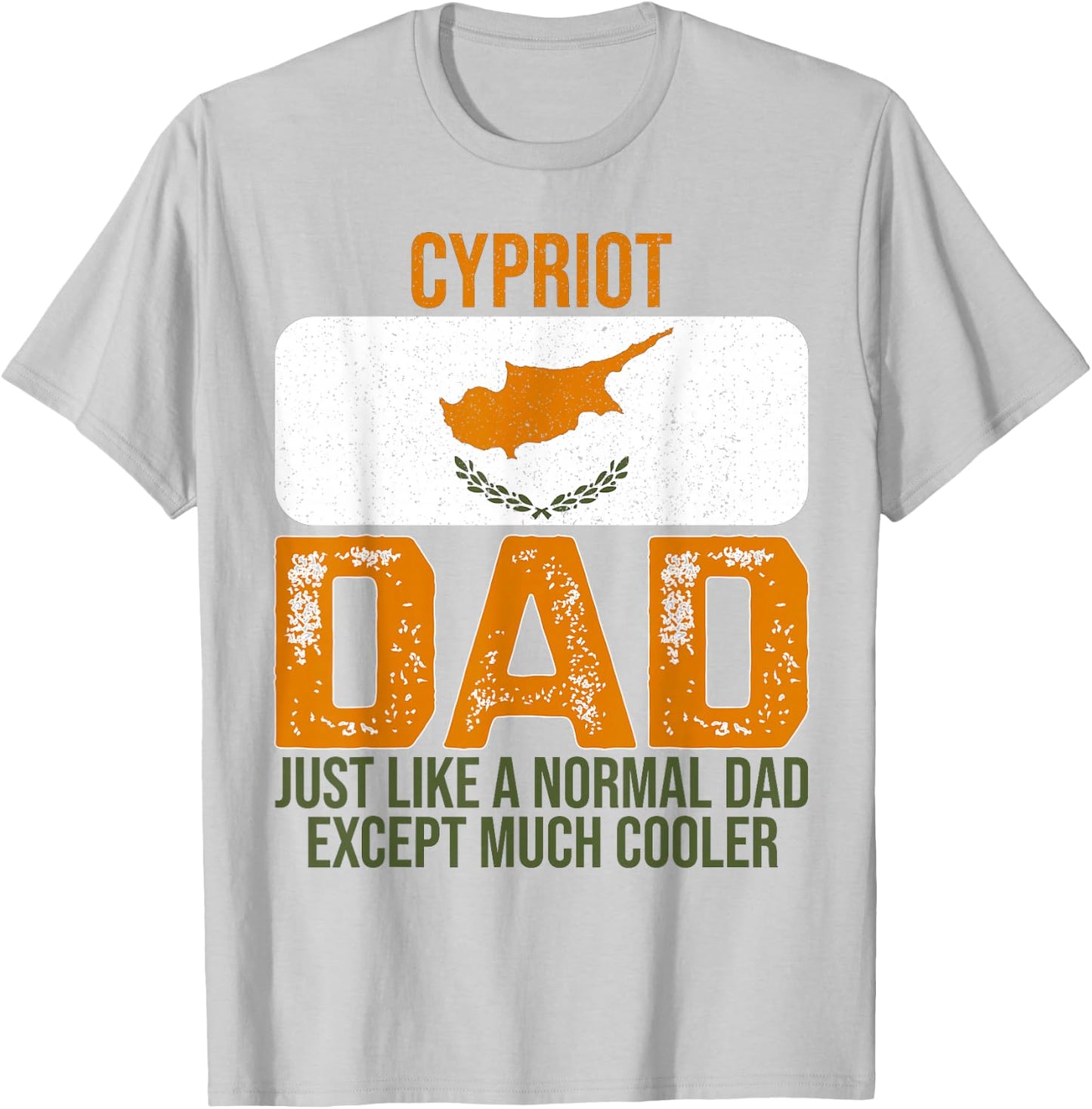 Vintage Cypriot Dad Cyprus Flag Design For Father's Day T-Shirt - T-Shirt | Ash