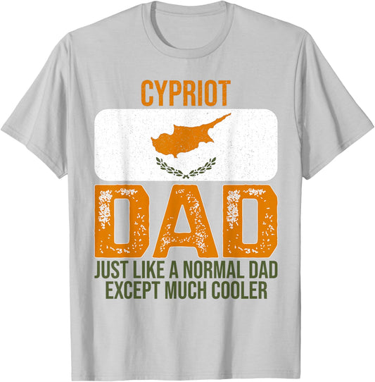 Vintage Cypriot Dad Cyprus Flag Design For Father's Day T-Shirt - T-Shirt | Ash