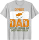 Vintage Cypriot Dad Cyprus Flag Design For Father's Day T-Shirt - T-Shirt | Ash