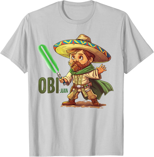 Mexican Obi Juan Movie Parody Cinco De Gaming T-Shirt - T-Shirt | Ash