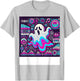 Ghost Trippy Vaporwave Halloween Techno Rave EDM Music Party T-Shirt - T-Shirt | Ash