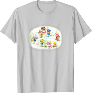 Strawberry Shortcake Christmas Playing On The Snow Poster T-Shirt - T-Shirt | Ash