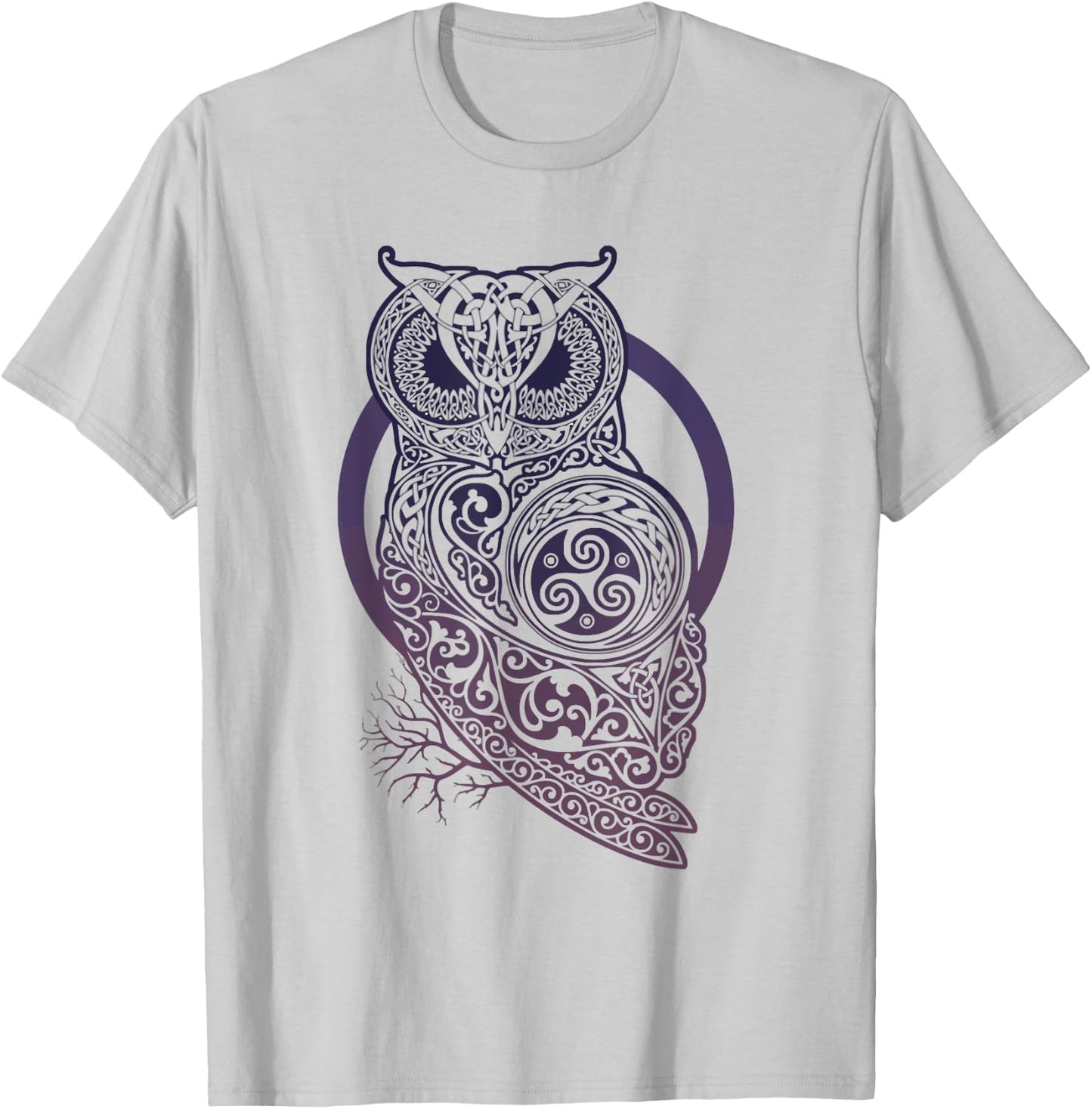 Celtic owl Viking nordic mythology T-Shirt - T-Shirt | Ash