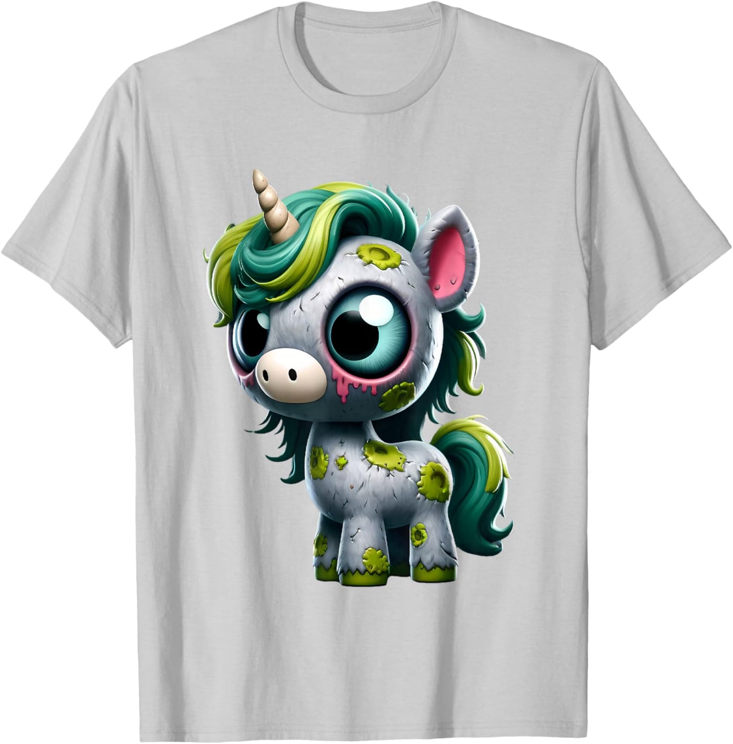 Unicorn Zombie Halloween Animal Women Girls T-Shirt - T-Shirt | Ash