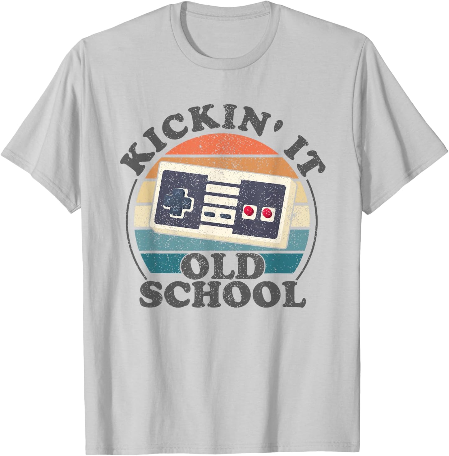 Kickin It Old School Retro 80s Video Game Gaming Gamer Gift T-Shirt - T-Shirt | Ash
