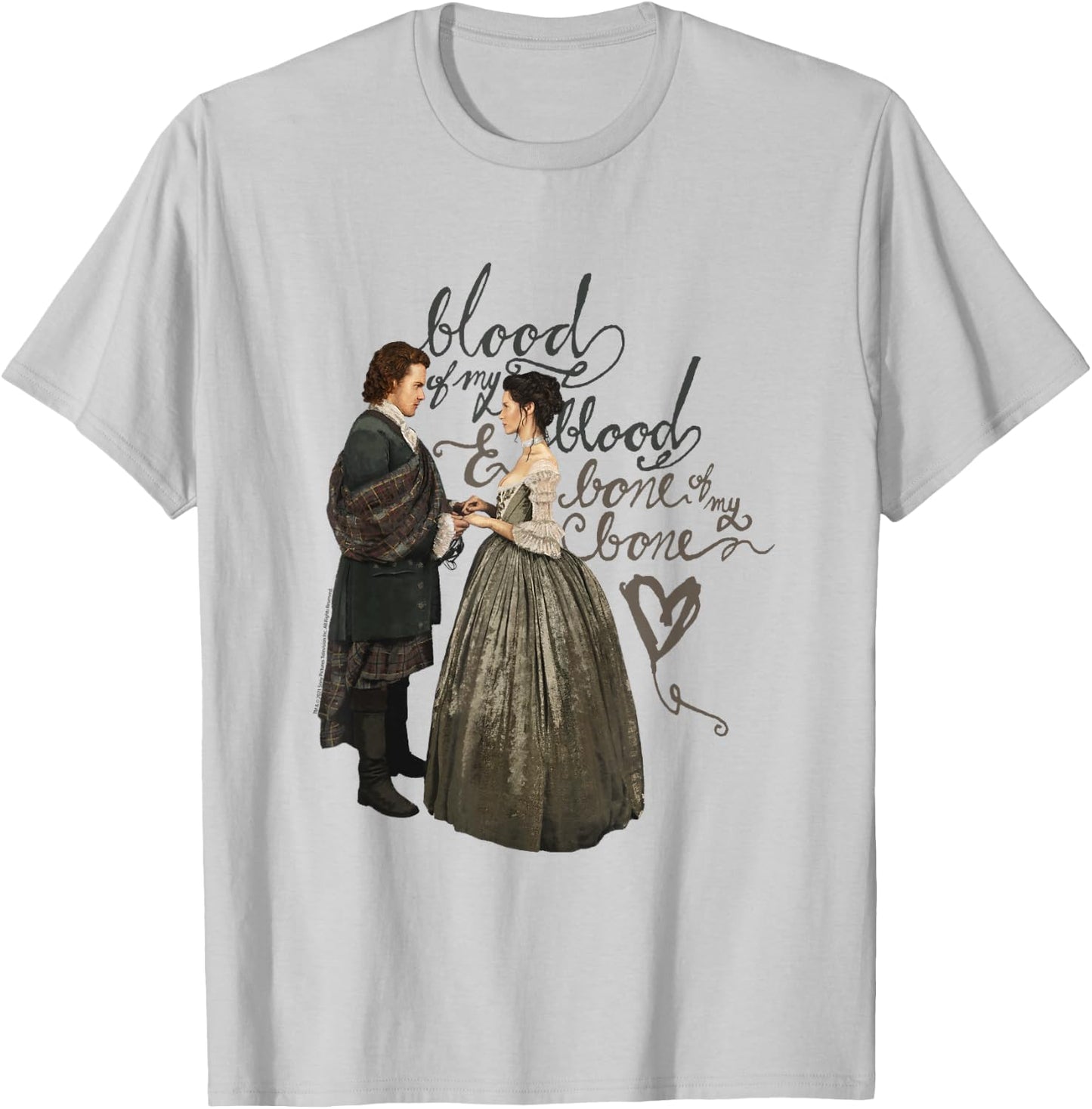 Outlander Blood of My Blood Illustration Small T-Shirt - T-Shirt | Ash