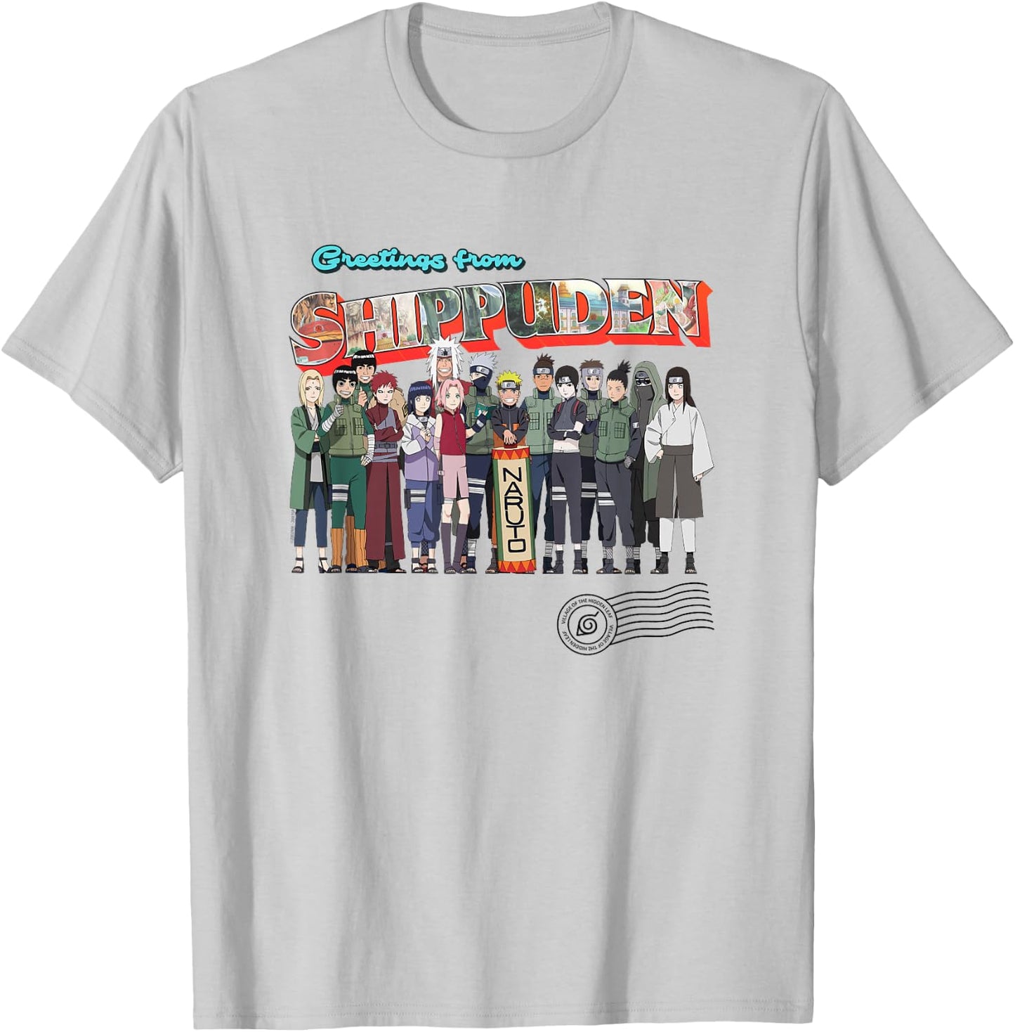 Naruto Shippuden Greetings Hidden Leaf Destination Anime T-Shirt - T-Shirt | Ash