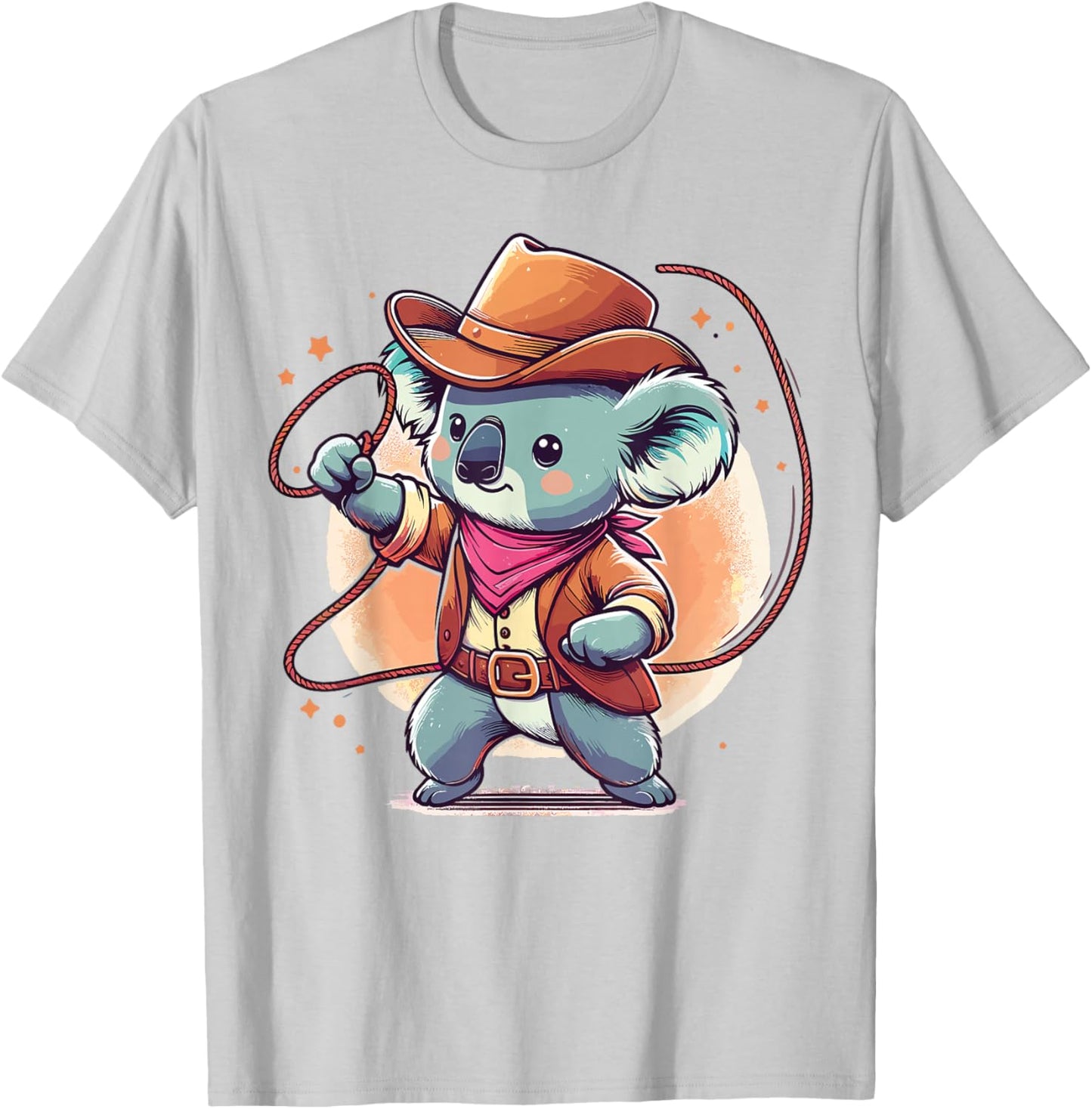 Western Rodeo Cowboy Hat Koala Texas Animals T-Shirt - T-Shirt | Ash